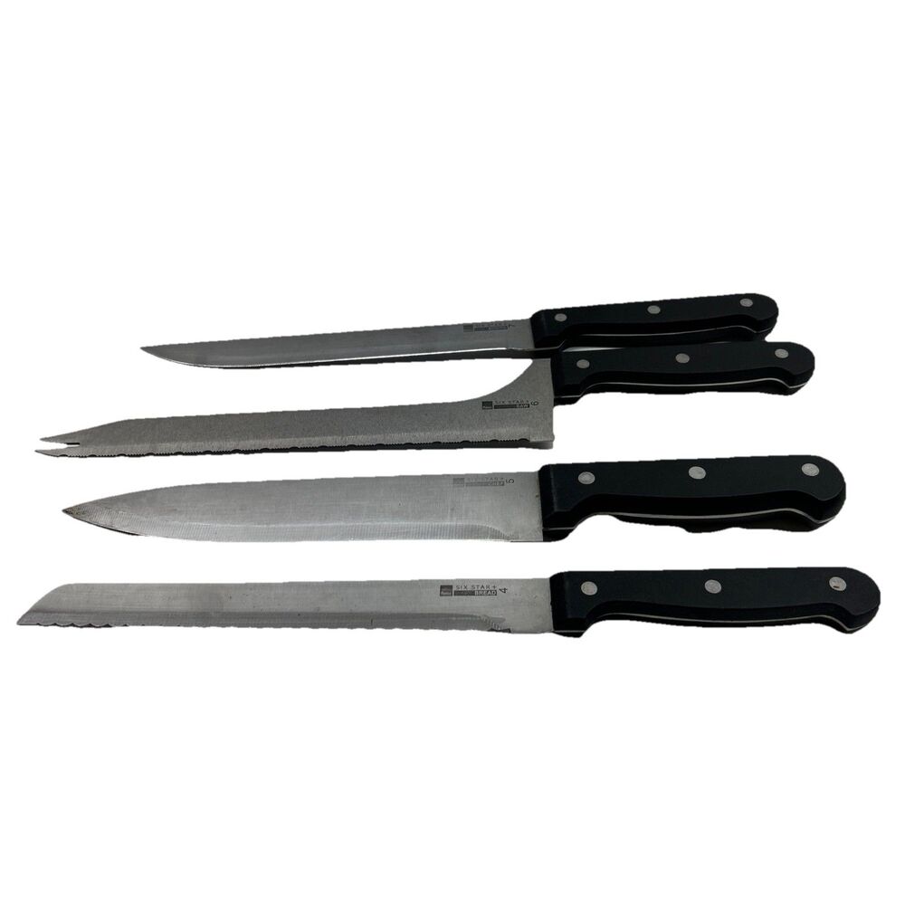 Ronco Knife Set - #4,5,6 & 7 Used Six Star Knifes - Good Condition